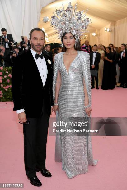 Tom Ford and Gemma Chan attend The 2019 Met Gala Celebrating Camp: Notes on Fashion at Metropolitan Museum of Art on May 06, 2019 in New York City.