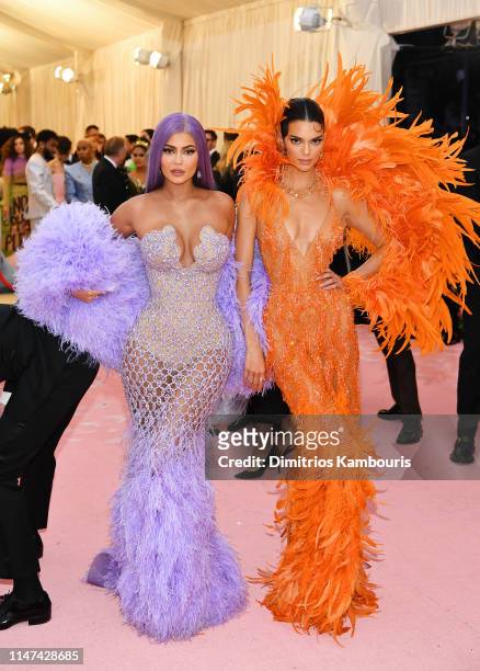 Kylie Jenner and Kendall Jenner attend The 2019 Met Gala Celebrating Camp: Notes on Fashion at Metropolitan Museum of Art on May 06, 2019 in New York...