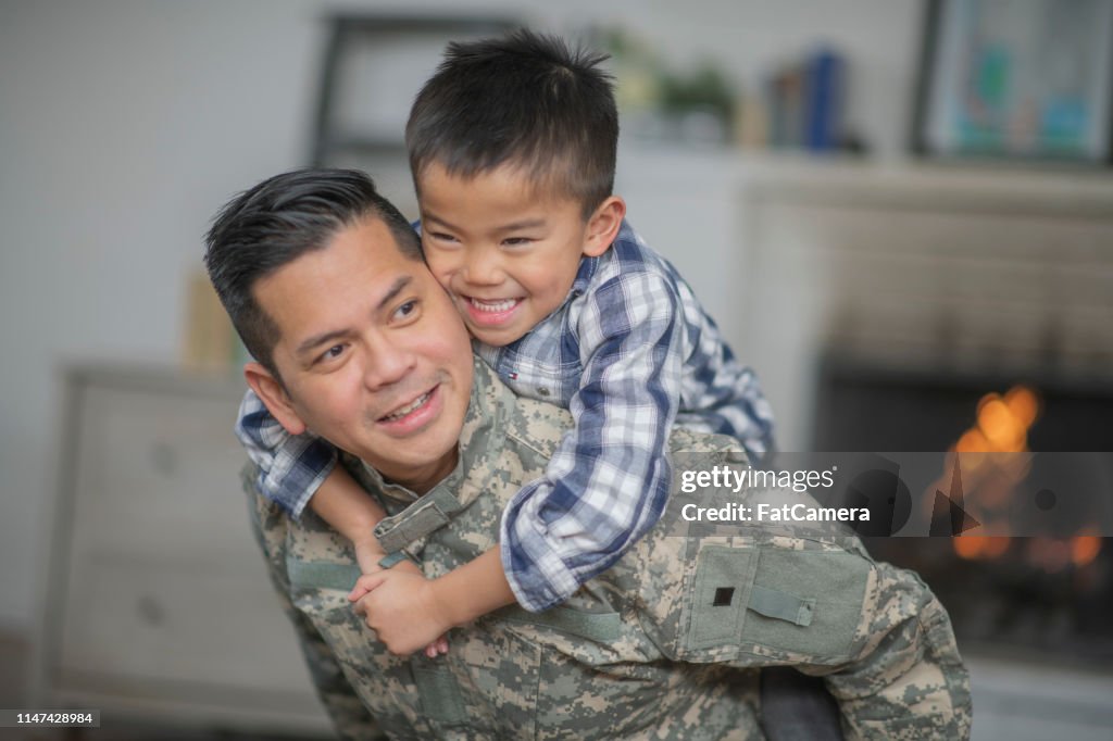 Hugging Dad