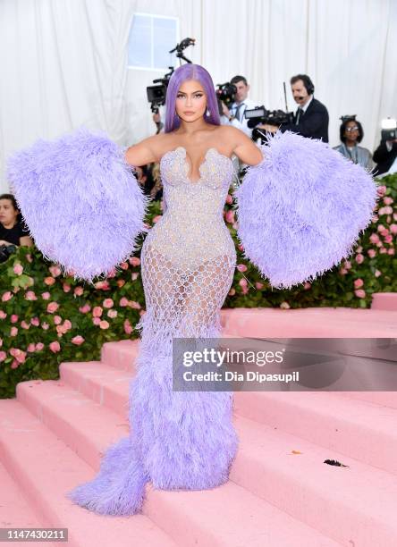 Kylie jenner. And Lily Reinhart attends The 2019 Met Gala Celebrating Camp: Notes On Fashion at The Metropolitan Museum of Art on May 06, 2019 in New...