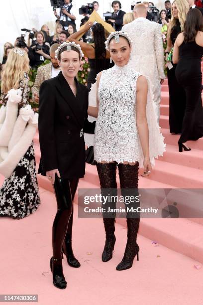 Clare Waight Keller and Gal Gadot attend The 2019 Met Gala Celebrating Camp: Notes on Fashion at Metropolitan Museum of Art on May 06, 2019 in New...