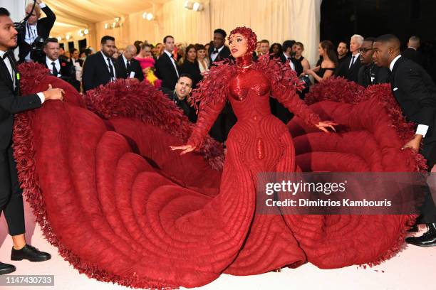 Cardi B attends The 2019 Met Gala Celebrating Camp: Notes on Fashion at Metropolitan Museum of Art on May 06, 2019 in New York City.