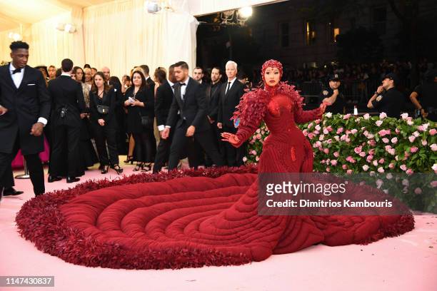 Cardi B attends The 2019 Met Gala Celebrating Camp: Notes on Fashion at Metropolitan Museum of Art on May 06, 2019 in New York City.