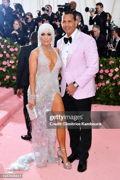 Jennifer Lopez and Alex Rodriguez attend The 2019 Met Gala Celebrating Camp: Notes on Fashion at Metropolitan Museum of Art on May 06, 2019 in New...