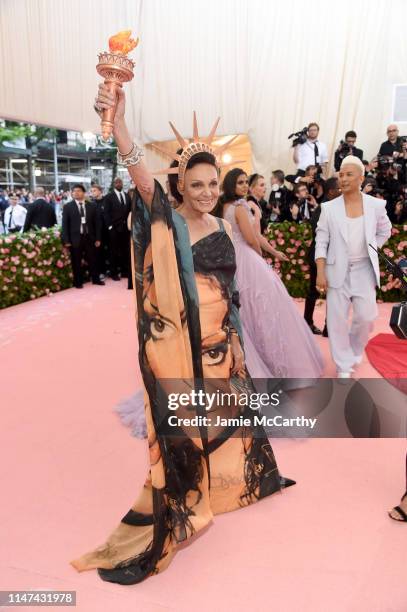 Diane von Furstenberg attends The 2019 Met Gala Celebrating Camp: Notes on Fashion at Metropolitan Museum of Art on May 06, 2019 in New York City.