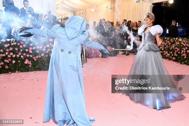 Law Roach and Zendaya attend The 2019 Met Gala Celebrating Camp: Notes on Fashion at Metropolitan Museum of Art on May 06, 2019 in New York City.