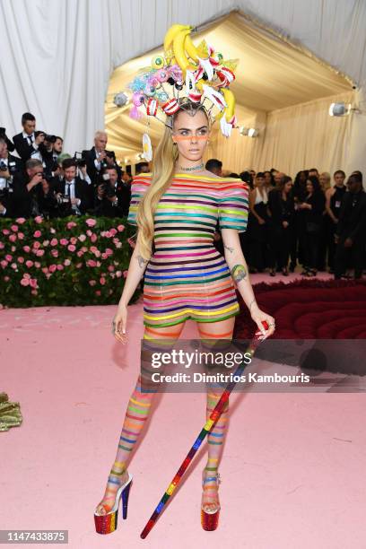 Cara Delevingne attends The 2019 Met Gala Celebrating Camp: Notes on Fashion at Metropolitan Museum of Art on May 06, 2019 in New York City.