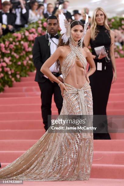 Emily Ratajkowski attends The 2019 Met Gala Celebrating Camp: Notes on Fashion at Metropolitan Museum of Art on May 06, 2019 in New York City.
