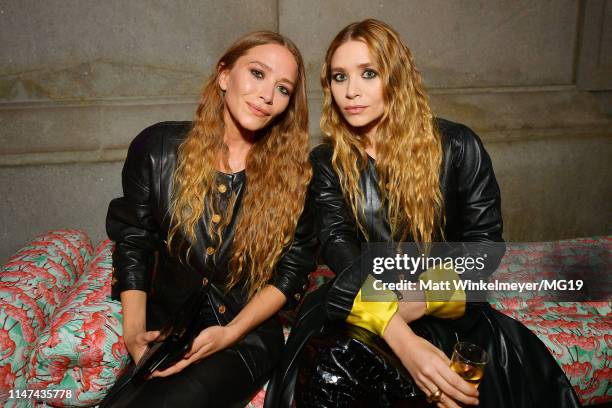 Mary-Kate Olsen and Ashley Olsen attend The 2019 Met Gala Celebrating Camp: Notes on Fashion at Metropolitan Museum of Art on May 06, 2019 in New...