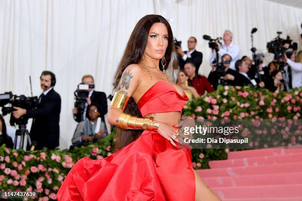 Halsey attends The 2019 Met Gala Celebrating Camp: Notes on Fashion at Metropolitan Museum of Art on May 06, 2019 in New York City.
