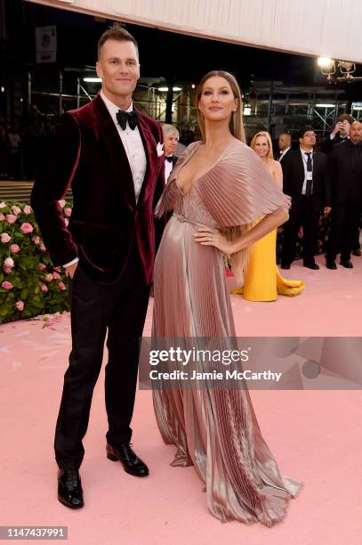 Tom Brady and Gisele Bündchen attend The 2019 Met Gala Celebrating Camp: Notes on Fashion at Metropolitan Museum of Art on May 06, 2019 in New York...