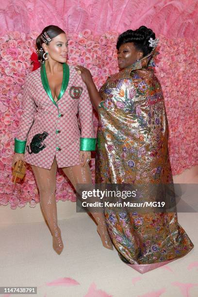 Ashley Graham and Bevy Smith attend The 2019 Met Gala Celebrating Camp: Notes on Fashion at Metropolitan Museum of Art on May 06, 2019 in New York...