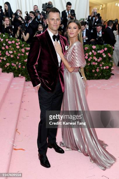Tom Brady and Gisele Bundchen attend The 2019 Met Gala Celebrating Camp: Notes On Fashion at The Metropolitan Museum of Art on May 06, 2019 in New...
