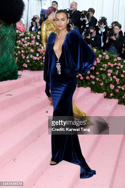 Irina Shayk attends The 2019 Met Gala Celebrating Camp: Notes On Fashion at The Metropolitan Museum of Art on May 06, 2019 in New York City.