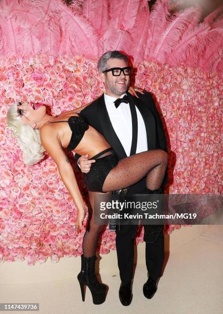 Lady Gaga and Brandon Maxwell attend The 2019 Met Gala Celebrating Camp: Notes on Fashion at Metropolitan Museum of Art on May 06, 2019 in New York...