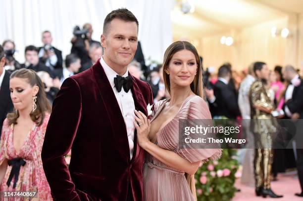 Tom Brady and Gisele Bündchen attend The 2019 Met Gala Celebrating Camp: Notes on Fashion at Metropolitan Museum of Art on May 06, 2019 in New York...