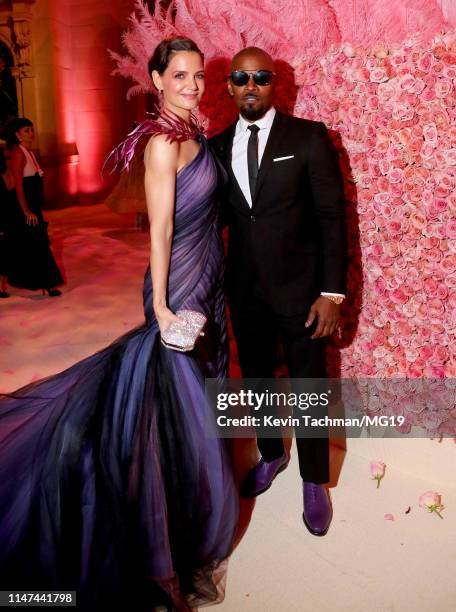 Katie Holmes and Jamie Foxx attend The 2019 Met Gala Celebrating Camp: Notes on Fashion at Metropolitan Museum of Art on May 06, 2019 in New York...