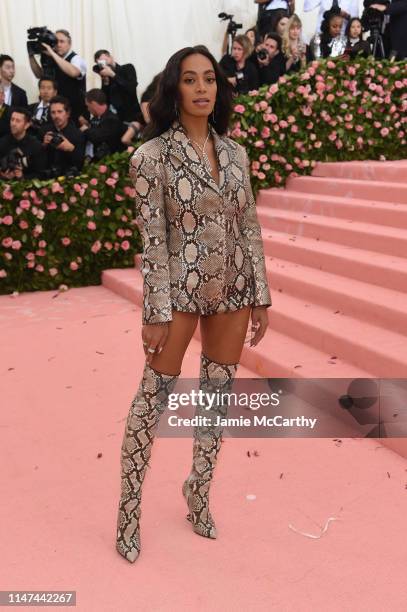 Solange Knowles attends The 2019 Met Gala Celebrating Camp: Notes on Fashion at Metropolitan Museum of Art on May 06, 2019 in New York City.