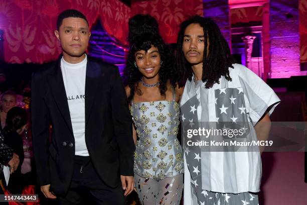 Trevor Noah, Yara Shahidi and Luka Sabbat attend The 2019 Met Gala Celebrating Camp: Notes on Fashion at Metropolitan Museum of Art on May 06, 2019...