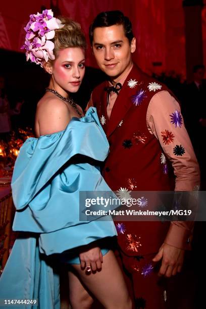 Lili Reinhart and Cole Sprouse attend The 2019 Met Gala Celebrating Camp: Notes on Fashion at Metropolitan Museum of Art on May 06, 2019 in New York...