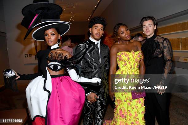 Janelle Monae, Lewis Hamilton, Serena Williams and Harry Styles attend The 2019 Met Gala Celebrating Camp: Notes on Fashion at Metropolitan Museum of...