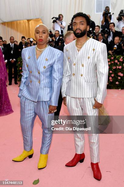 Lena Waithe and Kerby Jean-Raymond attends The 2019 Met Gala Celebrating Camp: Notes On Fashion at The Metropolitan Museum of Art on May 06, 2019 in...