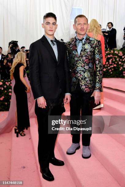 Hero Fiennes Tiffin and Paul Andrew attend The 2019 Met Gala Celebrating Camp: Notes on Fashion at Metropolitan Museum of Art on May 06, 2019 in New...