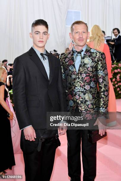 Hero Fiennes Tiffin and Paul Andrew attend The 2019 Met Gala Celebrating Camp: Notes on Fashion at Metropolitan Museum of Art on May 06, 2019 in New...