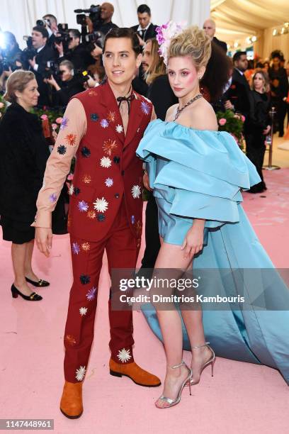 Cole Sprouse and Lili Reinhart attend The 2019 Met Gala Celebrating Camp: Notes on Fashion at Metropolitan Museum of Art on May 06, 2019 in New York...