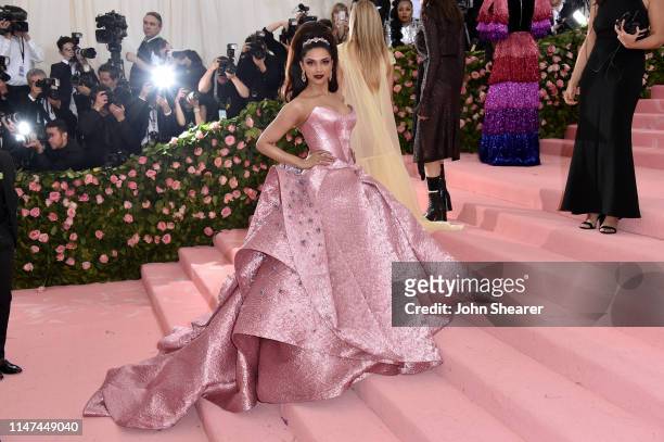Deepika Padukone attends The 2019 Met Gala Celebrating Camp: Notes On Fashion at The Metropolitan Museum of Art on May 06, 2019 in New York City.