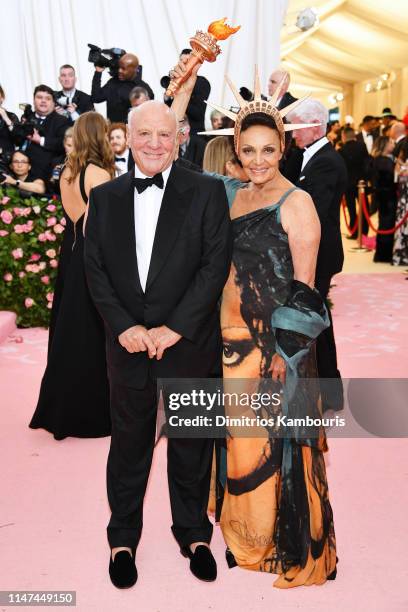 Barry Diller and Diane von Furstenberg attend The 2019 Met Gala Celebrating Camp: Notes on Fashion at Metropolitan Museum of Art on May 06, 2019 in...