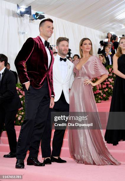 Tom Brady, Julian Edelman and Gisele Bunchen attend The 2019 Met Gala Celebrating Camp: Notes on Fashion at Metropolitan Museum of Art on May 06,...