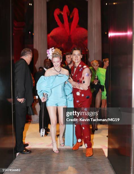 Lili Reinhart and Cole Sprouse attend The 2019 Met Gala Celebrating Camp: Notes on Fashion at Metropolitan Museum of Art on May 06, 2019 in New York...