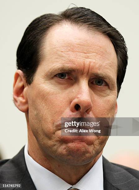 Chairman, CEO and president of AT&T Randall Stephenson listens during a hearing before the Intellectual Property, Competition and the Internet...