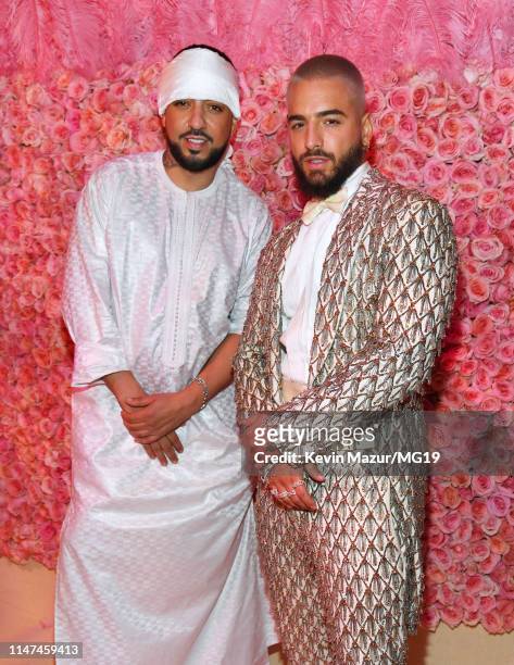 French Montana and Maluma attend The 2019 Met Gala Celebrating Camp: Notes on Fashion at Metropolitan Museum of Art on May 06, 2019 in New York City.