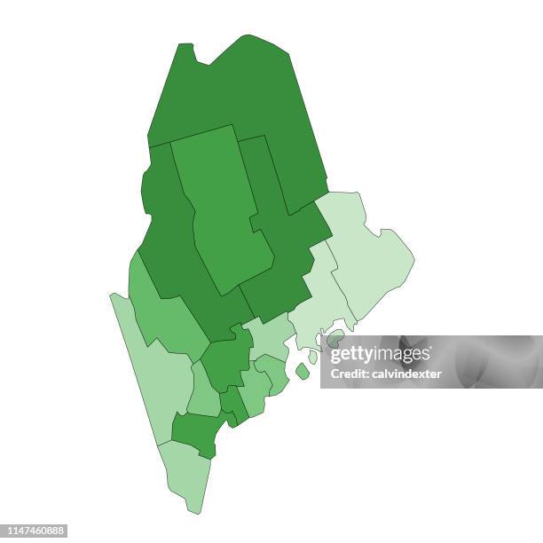 Blue&me Map 77 Maine Clip Art High Res Illustrations - Getty Images