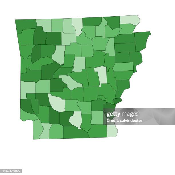 21 Arkansas Counties Map Stock Photos, High-Res Pictures, and Images