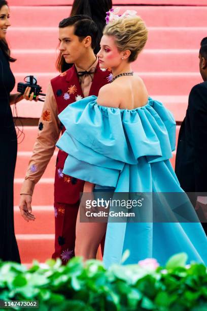 Cole Sprouse and Lili Reinhart attend the 2019 Met Gala celebrating 'Camp: Notes on Fashion' at the Metropolitan Museum of Art on May 06, 2019 in New...