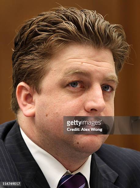 Professor at George Mason University School of Law Joshua Wright listens during a hearing before the Intellectual Property, Competition and the...