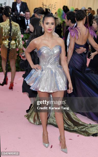 Nina Dobrev arrives for the 2019 Met Gala celebrating Camp: Notes on Fashion at The Metropolitan Museum of Art on May 06, 2019 in New York City.