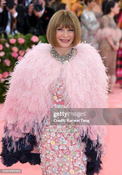 Anna Wintour arrives for the 2019 Met Gala celebrating Camp: Notes on Fashion at The Metropolitan Museum of Art on May 06, 2019 in New York City.