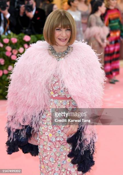Anna Wintour arrives for the 2019 Met Gala celebrating Camp: Notes on Fashion at The Metropolitan Museum of Art on May 06, 2019 in New York City.