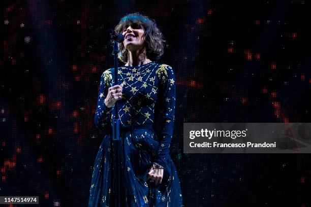 Giorgia performs at Mediolanum Forum on May 06, 2019 in Milan, Italy.