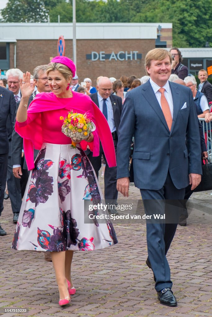 King Willem-Alexander and Queen Maxima visiting Nagele in the Netherlands