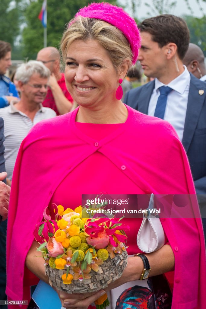 King Willem-Alexander and Queen Maxima visiting Nagele in the Netherlands