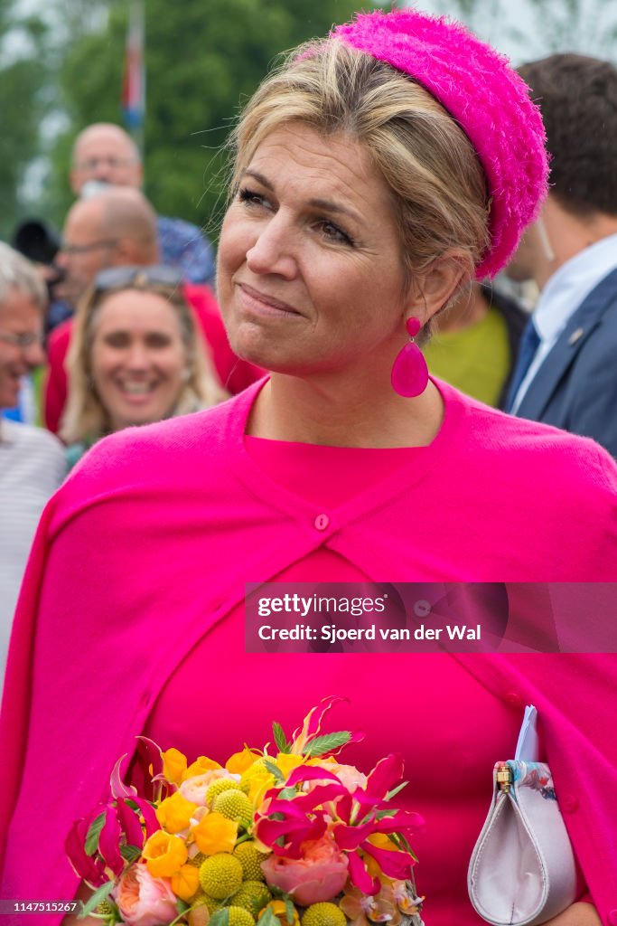 King Willem-Alexander and Queen Maxima visiting Nagele in the Netherlands