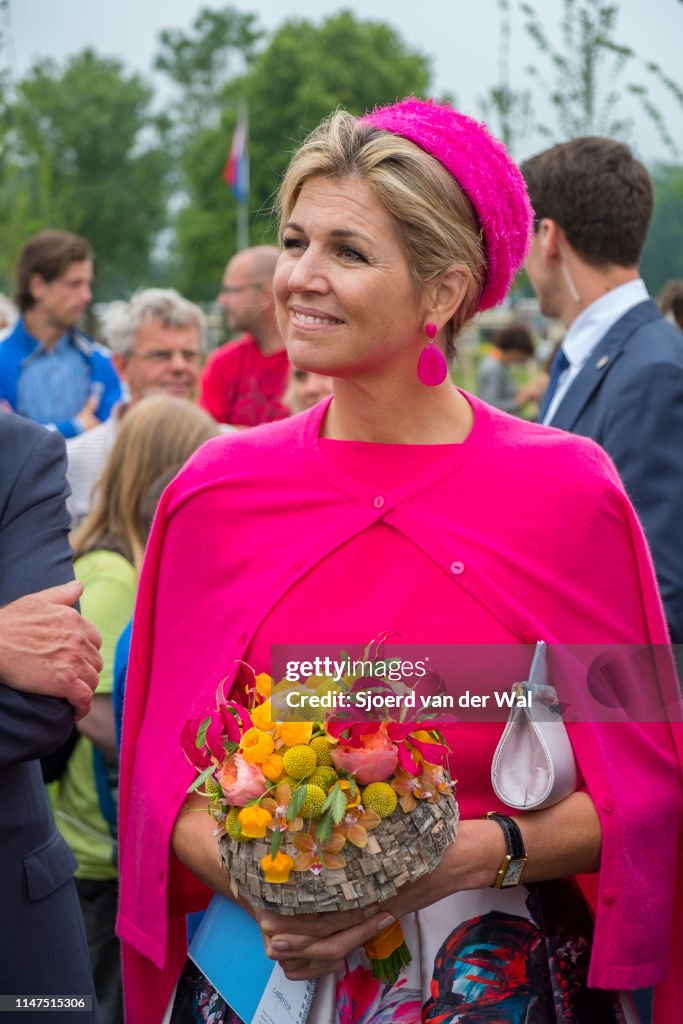 King Willem-Alexander and Queen Maxima visiting Nagele in the Netherlands