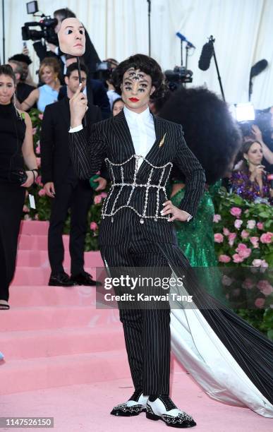 Ezra Miller arrives for the 2019 Met Gala celebrating Camp: Notes on Fashion at The Metropolitan Museum of Art on May 06, 2019 in New York City.
