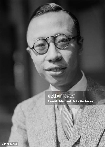 Henry Pu Yi or Puyi , the last Emperor of the Qing dynasty in China, and the puppet ruler of Manchukuo, circa 1932.