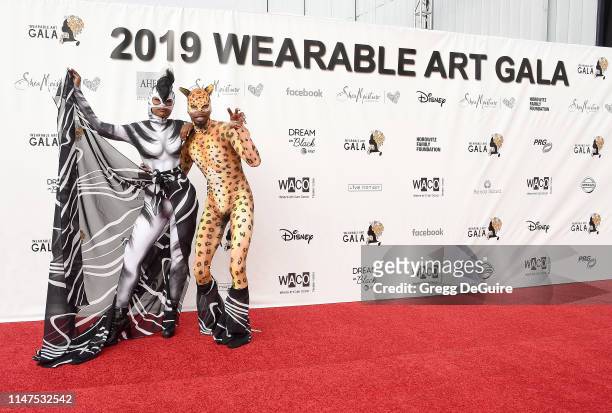 Atmosphere at the WACO Theater Center's 3rd Annual Wearable Art Gala at The Barker Hangar at Santa Monica Airport on June 1, 2019 in Santa Monica,...